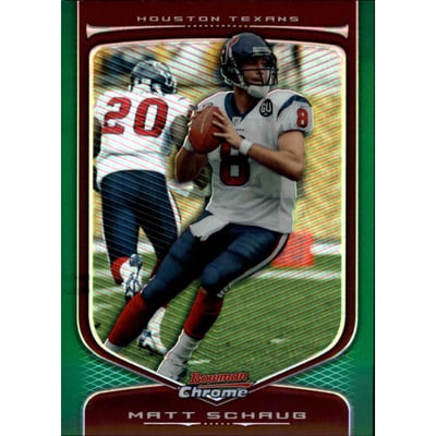 2009 Bowman Chrome Green Refractors #18 Matt Schaub