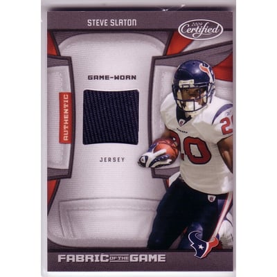 2009 Certified Fabric of the Game #132 Steve Slaton/99