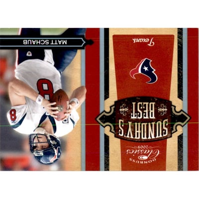 2009 Donruss Classics Sunday's Best Platinum #29 Matt Schaub