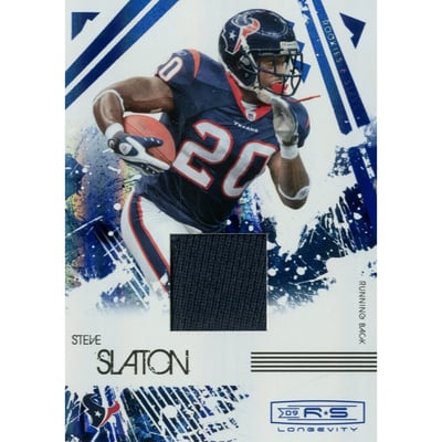 2009 Donruss Rookies and Stars Longevity Materials Sapphire #41 Steve Slaton/100