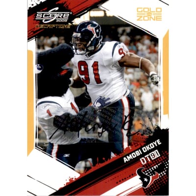 2009 Score Inscriptions Gold Zone #112 Amobi Okoye