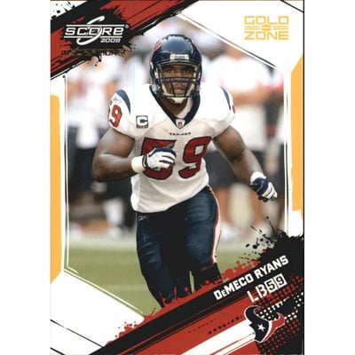 2009 Score Inscriptions Gold Zone #115 DeMeco Ryans