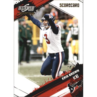 2009 Score Inscriptions Scorecard #117 Kris Brown