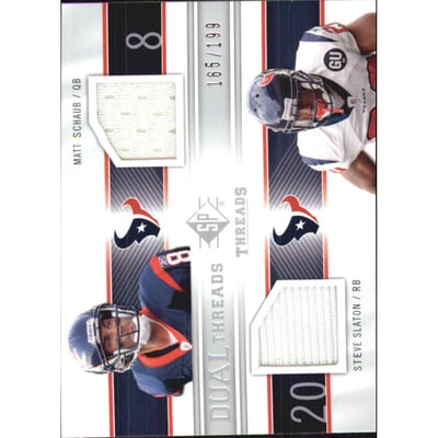 2009 SP Threads Dual Threads #SS Matt Schaub/Steve Slaton