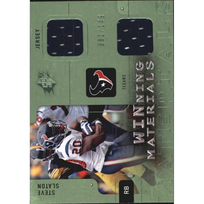 2009 SPx Winning Materials Green Dual Swatch #WSS Steve Slaton