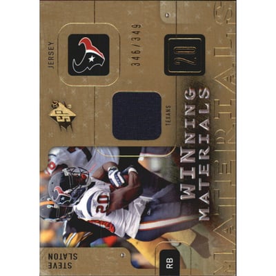 2009 SPx Winning Materials #WSS Steve Slaton/349