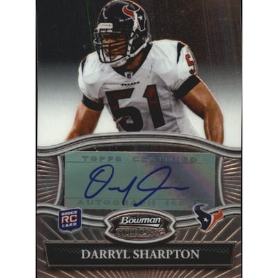 2010 Bowman Sterling #BSADS Darryl Sharpton AU D RC