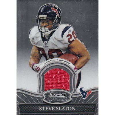 2010 Bowman Sterling #BSRSS Steve Slaton JSY A