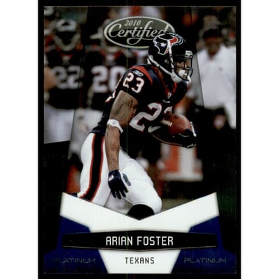 2010 Certified Platinum Blue #60 Arian Foster