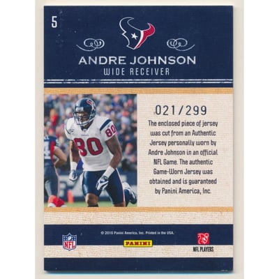 2010 Classics Dress Code Jerseys #5 Andre Johnson/299