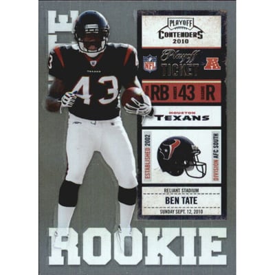 2010 Playoff Contenders Playoff Ticket #204B Ben Tate
