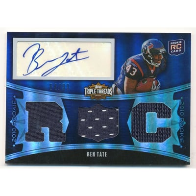 2010 Topps Triple Threads #116A Ben Tate JSY AU RC