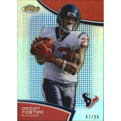 2011 Finest Blue Refractors #30 Arian Foster