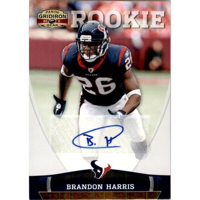 2011 Panini Gridiron Gear Autographs Gold #160 Brandon Harris/299