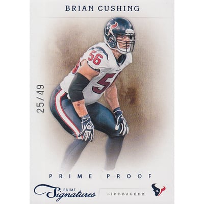 2011 Prime Signatures Prime Proof Blue #23 Brian Cushing