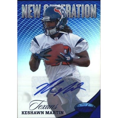 2012 Certified Mirror Blue Signatures #280 Keshawn Martin/49