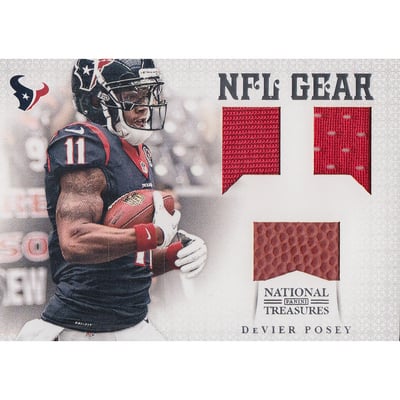 2012 Panini National Treasures NFL Gear Triple #14 DeVier Posey