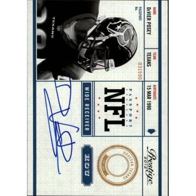 2012 Prestige NFL Passport Autographs #17 DeVier Posey