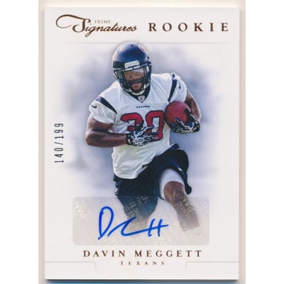 2012 Prime Signatures #187 Davin Meggett AU/199 RC