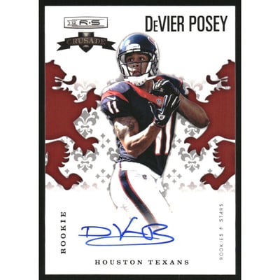 2012 Rookies and Stars Rookie Crusade Autographs Red #27 DeVier Posey/199