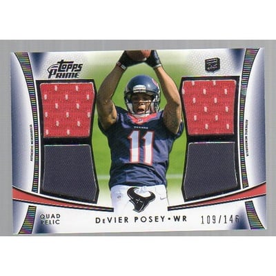 2012 Topps Prime Quad Relics #QRDP DeVier Posey