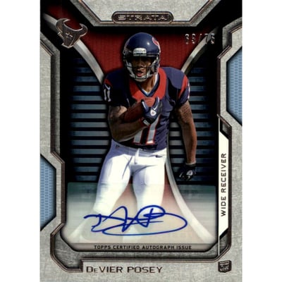 2012 Topps Strata Rookie Autographs Blue #RADP DeVier Posey