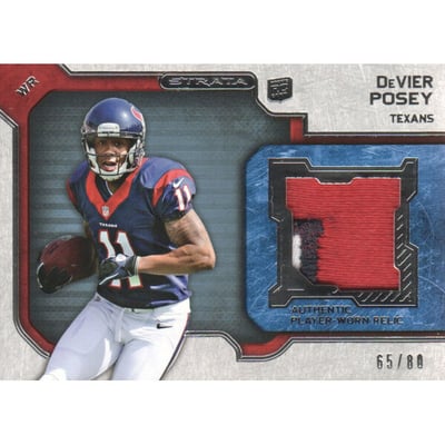 2012 Topps Strata Rookie Jerseys Patch #RRDP DeVier Posey