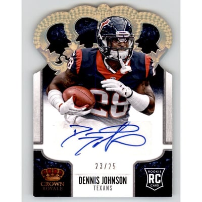 2013 Crown Royale Rookie Signatures Gold Holofoil #131 Dennis Johnson