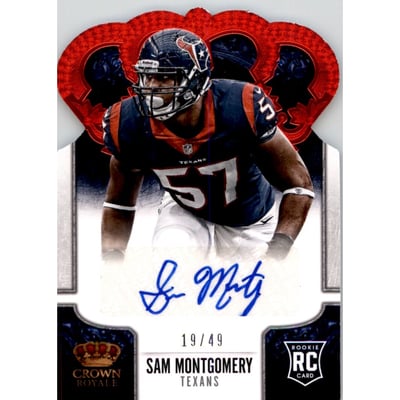 2013 Crown Royale Rookie Signatures Red #188 Sam Montgomery/49