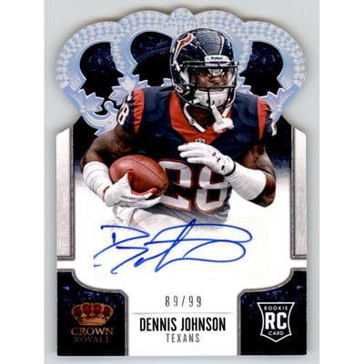 2013 Crown Royale Rookie Signatures Silver Holofoil #131 Dennis Johnson