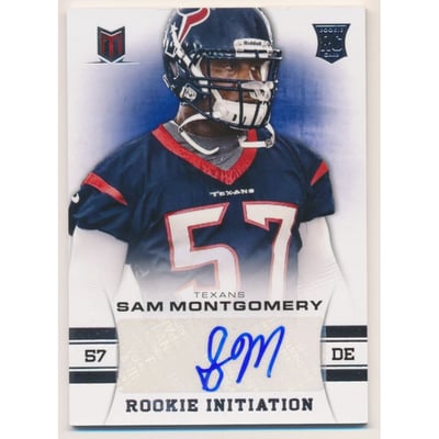 2013 Momentum Rookie Initiation Signatures #83 Sam Montgomery/299