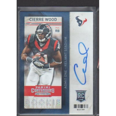 2013 Panini Contenders #121A Cierre Wood AU RC/(ball in both hands)