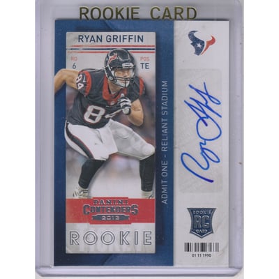 2013 Panini Contenders #178A Ryan Griffin TE AU RC