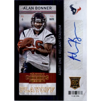 2013 Panini Contenders Playoff Ticket #103A Alan Bonner AU