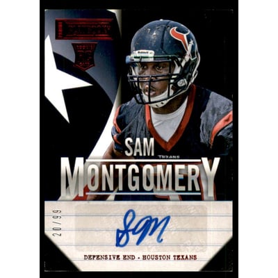 2013 Panini Playbook #184 Sam Montgomery AU/99 RC