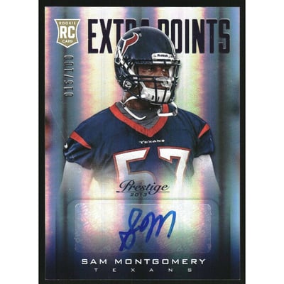 2013 Prestige Extra Points Purple Autographs #284 Sam Montgomery