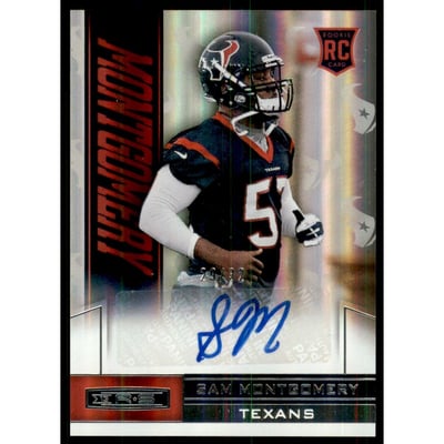 2013 Rookies and Stars Rookie Autographs Team Logo Holofoil #181 Sam Montgomery