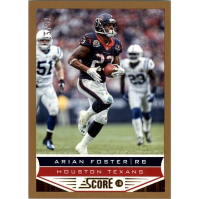 2013 Score Gold Zone #84 Arian Foster