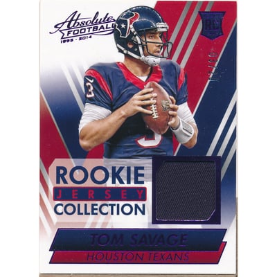 2014 Absolute Rookie Jersey Collection Purple #RJTS Tom Savage