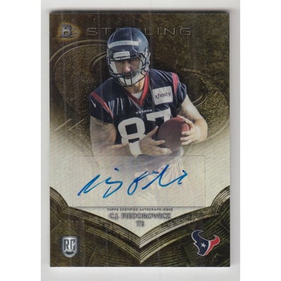 2014 Bowman Sterling Autographs Gold Refractors #BSACJF C.J. Fiedorowicz