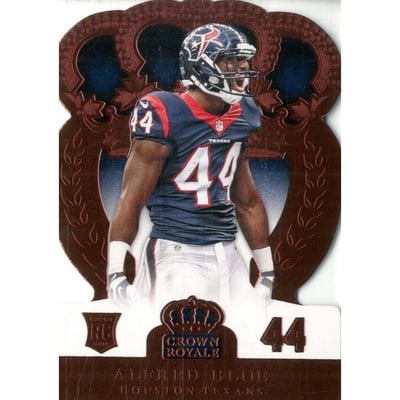 2014 Crown Royale Retail Rookies Jersey Number #123 Alfred Blue/28