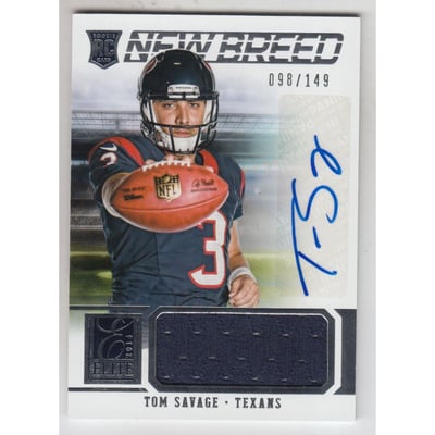 2014 Elite New Breed Jerseys Autographs #40 Tom Savage/149