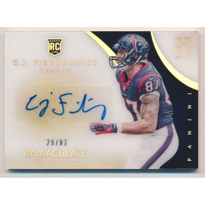 2014 Immaculate Collection Numbers Rookie Autographs #170 C.J. Fiedorowicz/87