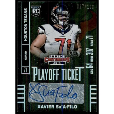2014 Panini Contenders Playoff Ticket #186A Xavier Su'A-Filo AU