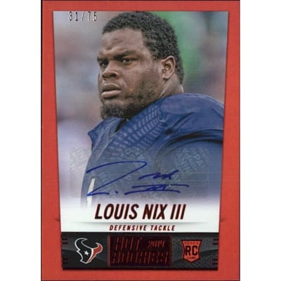 2014 Panini Hot Rookies Rookie Signatures Red #401 Louis Nix III/75