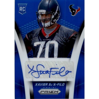 2014 Panini Prizm Rookie Autographs Prizms Blue #ARXS Xavier Su'A-Filo/40