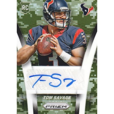 2014 Panini Prizm Rookie Autographs Prizms Camo #ARTS2 Tom Savage/200
