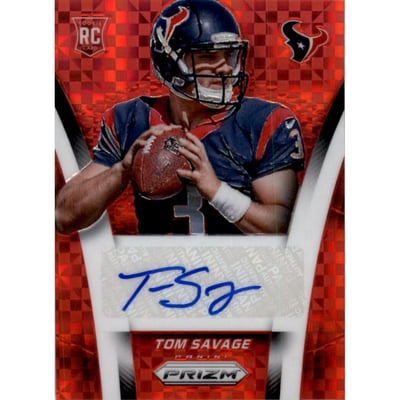 2014 Panini Prizm Rookie Autographs Prizms Red Power #ARTS2 Tom Savage/75