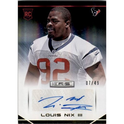 2014 Rookies and Stars Rookie Autographs Longevity Gold #166 Louis Nix III/49