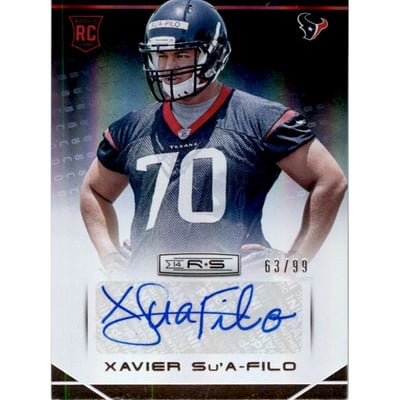 2014 Rookies and Stars Rookie Autographs Longevity Holofoil #197 Xavier Su'A-Filo/99
